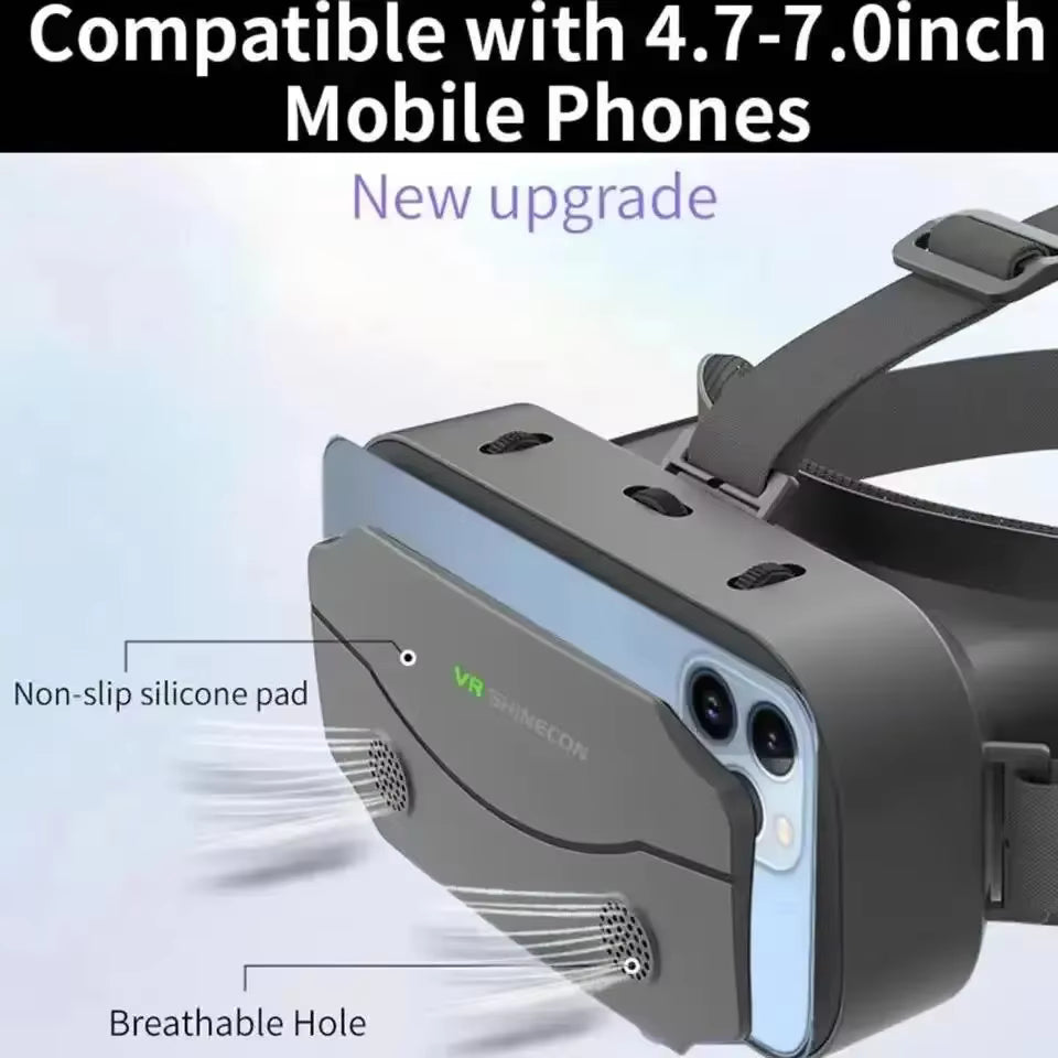 3D Virtual Reality VR Glasses Headset Devices Helmet Lenses Goggles Smart For Smartphones Phone Cell Mobile Game Viar Viewer Set