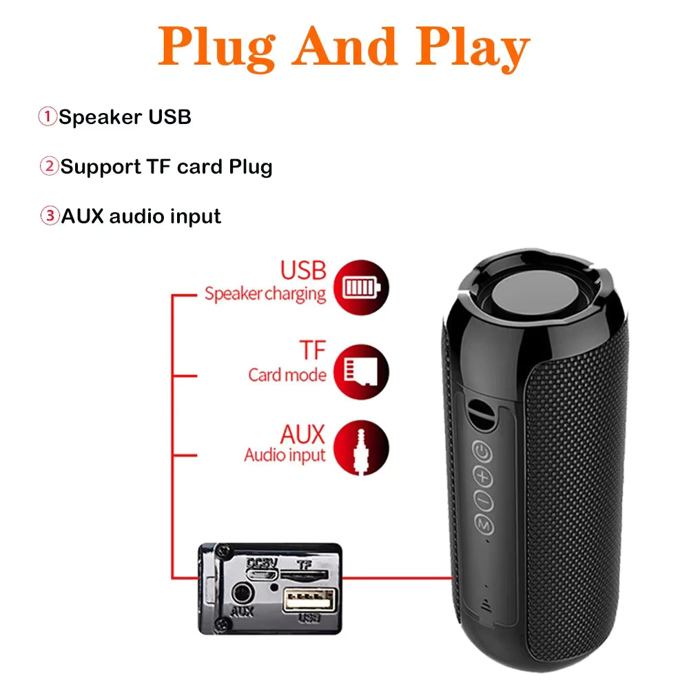 Portable Wireless Bluetooth Speaker Bluetooth Music Sound Box For Caixa De Som Bluetooth Subwoofer Radio FM Handfree Bass System