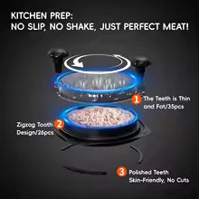 Chicken chipper, large chicken chipper tool twist, 11.6-inch professional visible meat grinder, ergonomic handle