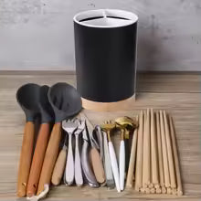Utensil Holder Cutlery Drainer Kitchen Tableware Storage Bucket Plastic Chopstick Spoon Storage Rack Detachable Kitchen Tools